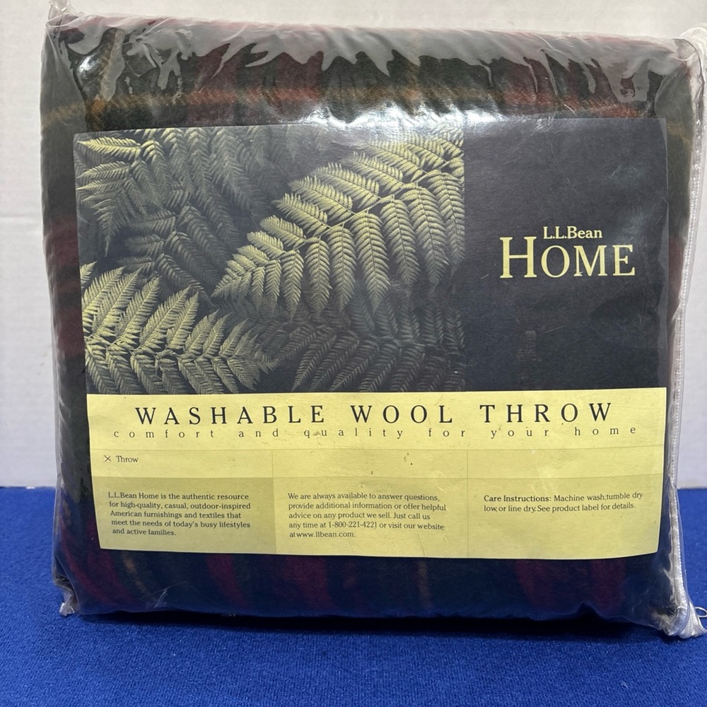 LL Bean washable wool throw